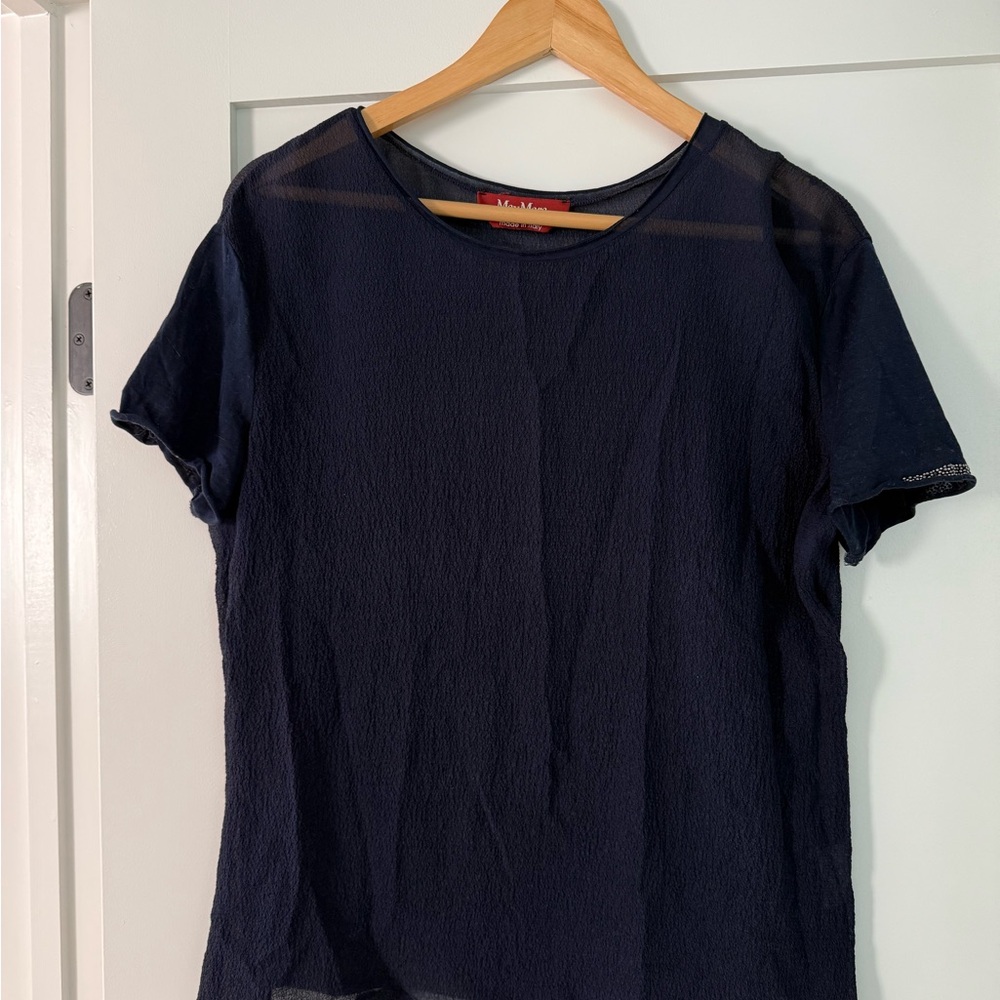 MaxMara Navy Short Sleeve Tee